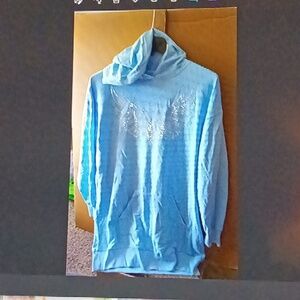 Sky Blue Hoodie with Wings design